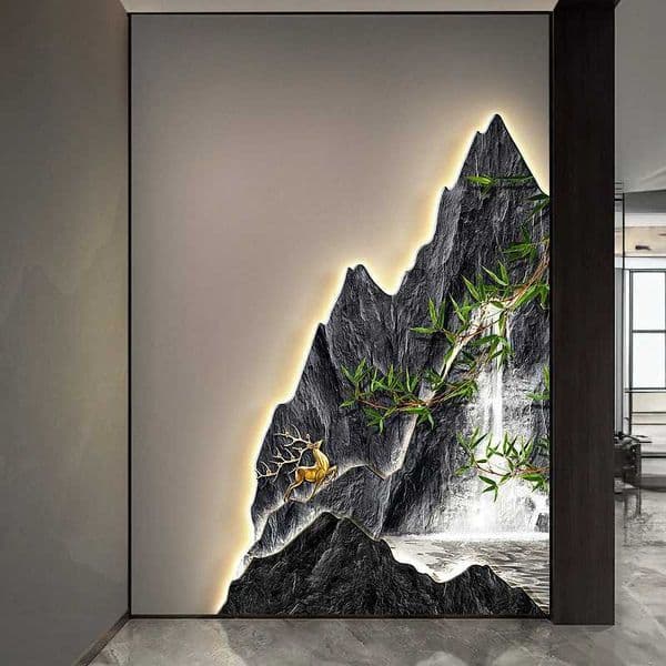 In 2024 new streams will generate wealth entrance decoration paintings high-end corridor murals and landscape hanging paintings X250409