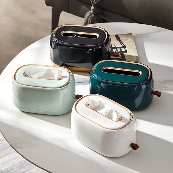 1PC Tissue Box Holder With Spring Desktop Wall-mounted Tissue Box Cover Paper Towel Dispenser Paper ction Dispenser for Car 250402