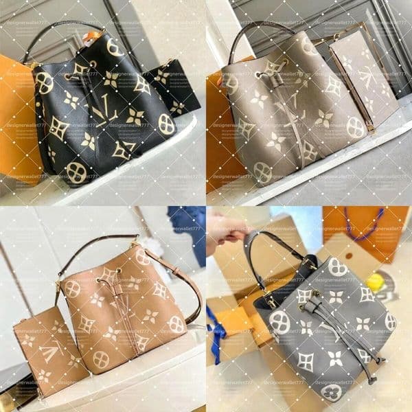 Top Luxury womens designer bag handbag neonoe bucket bag womens crossbody shoulder bag high quality flower leather purse M44022 M44887