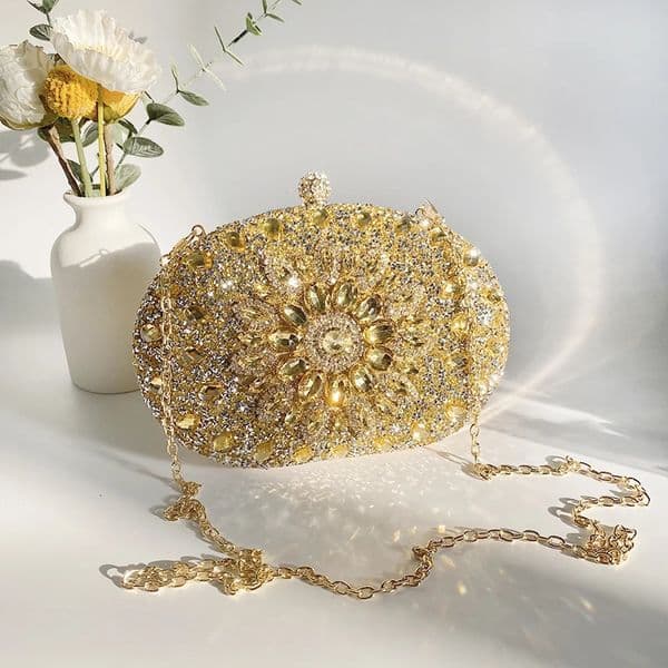 Bling Wedding Clutch Bag Party Purse and Handbag Womens Evening Bag Chain Shoulder Bag 251106