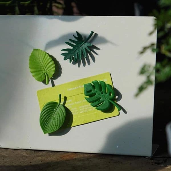 4Pcs Fridge Magnets ABS Mini Refrigerator Stickers Waterproof Fixing Refrigerator Magnets Tropical Leaves Fridge Stickers 250407