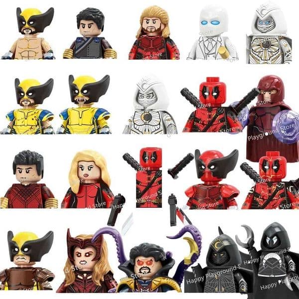 TV6201-6208 New Wolverine Dead Pool Moonlight Knight Building Blocks Mini Action Character Toys Childrens Party Gifts X250409