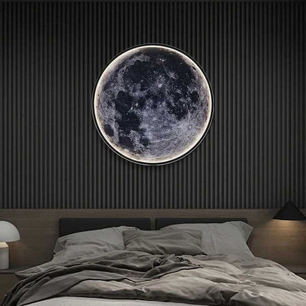 Moon Wall Lamp for BedroomBedsideLiving RoomTV BackgroundLightCreativeLuxuryDecorationWall Hanging Lamp X250409