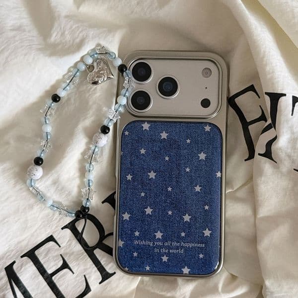 Epoxy Resin Denim Star Phone Case Compatible with iPhone 17/16 Personalized Shockproof iPhone 15/14 Pro Cartoon