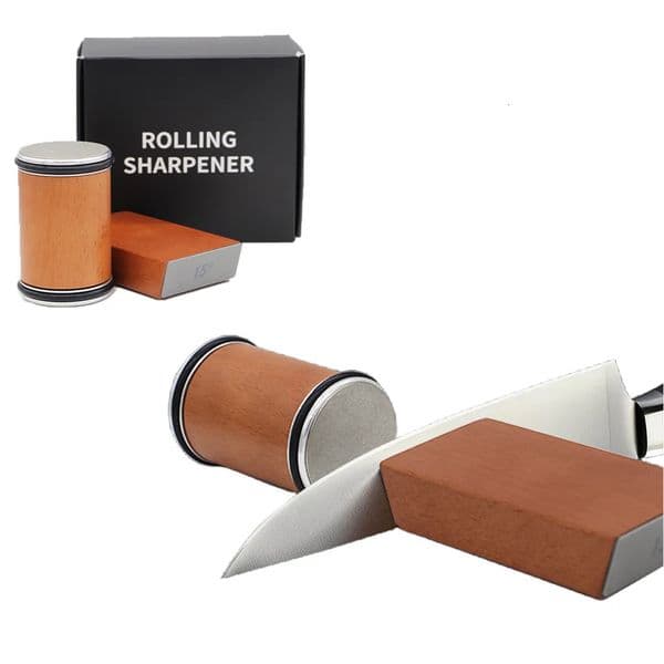 Rolling Knife Sharpener Durable Labor Saving Tool with 15 20 Degrees Angle Magnetic Diamond Sharp Kitchen Whetstone For Chefs 250402