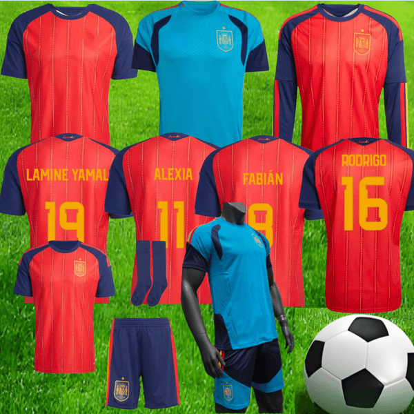 26 27 Spain Soccer Jerseys PEDRI 2025 2026 Espana MORATA CARVAL Fans Player Football Shirt Men Woman Kids Soccer Kits OLMO FERRAN RODRIGO Lamine YAMAL RAUL