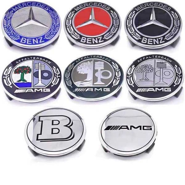 2026 New Suitable 75Mm Modified Wheel outdoor Hub For All Mercedes Benz Models Black Silver Wheat Ear Center Cover Free Shipping