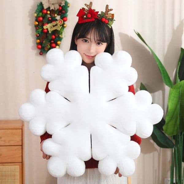 405060cm Creative Funny Plush Snowflake Toys Super Stuffed Snow Pillow Kids Sleep Home Sofa Bed Cushion Gift For Kids 251104
