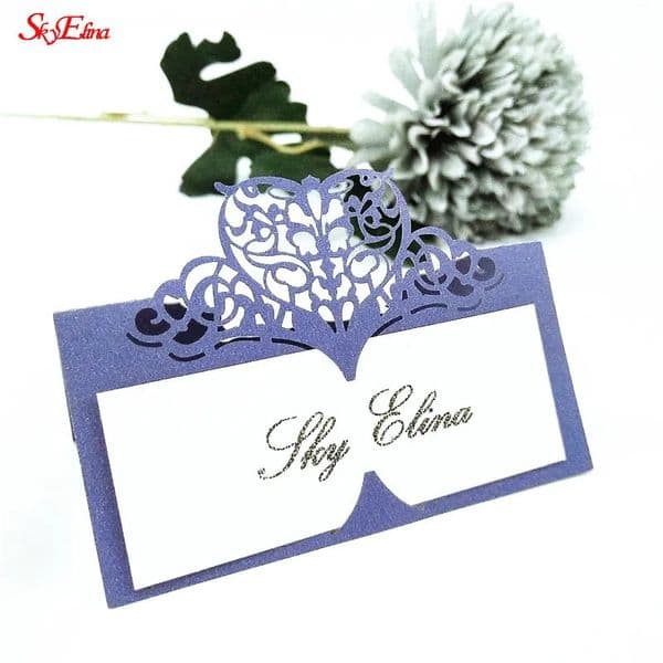 50pcs Party Table Name Guest Location Card Preferred Decoration Wedding Card Birthday Party Supplies Seat Decoration 5zSH871-50 250402