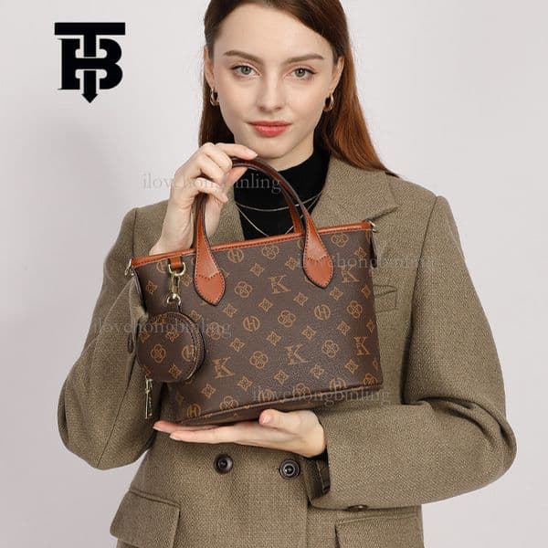 TB BHULAMTE Large Capacity Handbags - Retro Flower Color Block Crossbody Shoulder Bags for Women Z260225