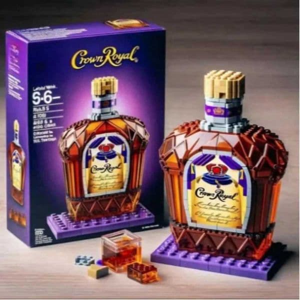 Block Whiskey Simulation Wine Bottle Assemble Blocks Creative Building BlockOrnaments Home Decor Free shipping