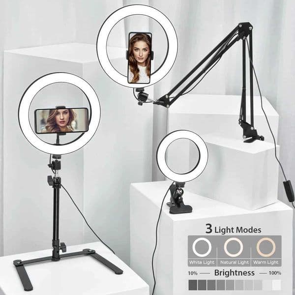 Photo tripod for Youtube makeup video live streaming photo studio with ring light Camara selfie light stand for mobile phones X250409