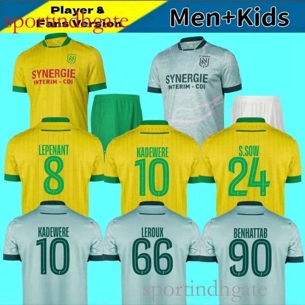 3XL 4XL 2025 26 maillots de foot FC Nantes Soccer Jerseys Home Away LEPENANT KADEWERE SIMON THOMAS M.MOHAMED ABLINE LEROUX Men Football shirts Kids Kits high quality