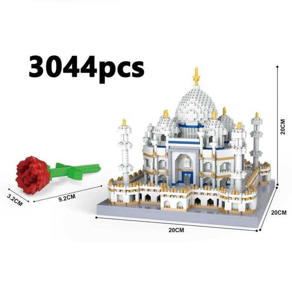 MOC Ci Mini Brick Taj Mahal World Famous Building Miniature Model Indian Building Block Creative Set Childrens Toy Boy Adult Gift W250408