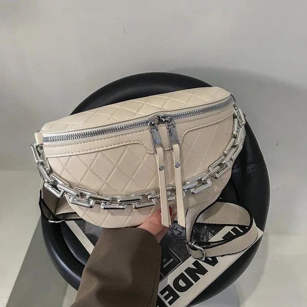 Chain Fanny pack Women Leather Waist Bag Chest pack Mini Female Belt Bags Fashion Ladies Shoulder Crossbody Bag 251107