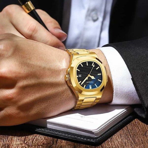 CHENXI 8222 Luxury Gold Stainless Steel Luminous Casual Mens Business Watch Fashion Quartz Watch WaterproofXJ250408