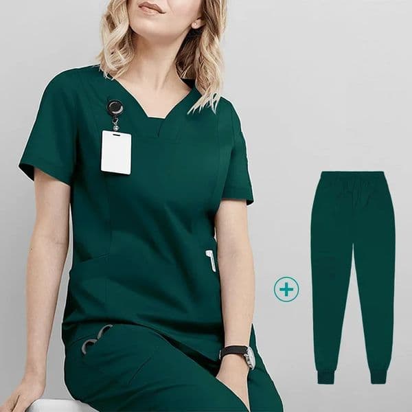 uniformes de enfermera mujer STRETCH Dental Hospital Operating Room Set Doctor Nursing Suits Beauty Salon Work Clothes 4LW 250408