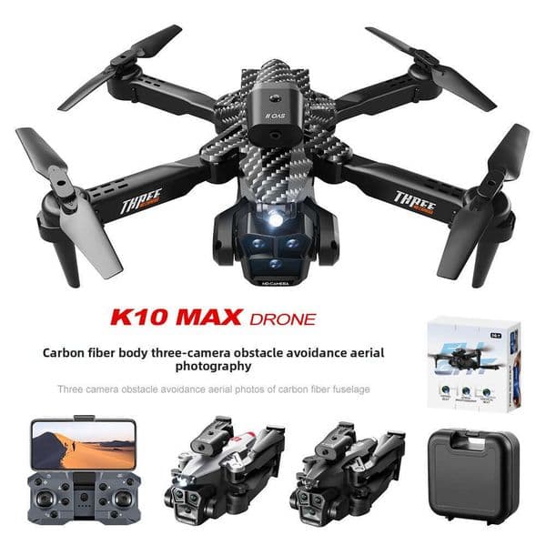 K10MAX HD For Adults, One-key Takeoff And Landing, Altitude Hold, 360° Stunt Rolling, With 2 Large Batteries And Smartphone Grip