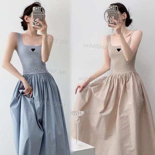 Summer Dress for Woman Women Designer luxury beach Waist new European and American slip dress simple dress Female Party Evening Robes Vestidos Skinny Sexy