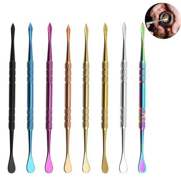 Stainless Steel Pipe Spoon Pipe Cleaning Tools Candle Carving Household Smoking Accessories 10 Colors