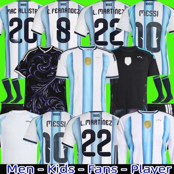 2025 2026 2027 Argentina star Soccer Jerseys MESSlS Fans Player retro 78 86 94 96 00 01 06 10 DYBALA MAC ALLISTER DI MARIA MARTINEZ DE PAUL 25 26 27 mens Kids Kit Football MS