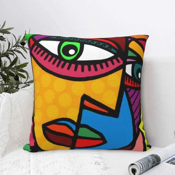 Pillow Cover Picasso Painting Pattern Cushion Cover Abstract Face Cute Funny Pillow Case For Living Room Chair Pillowcases Y251110