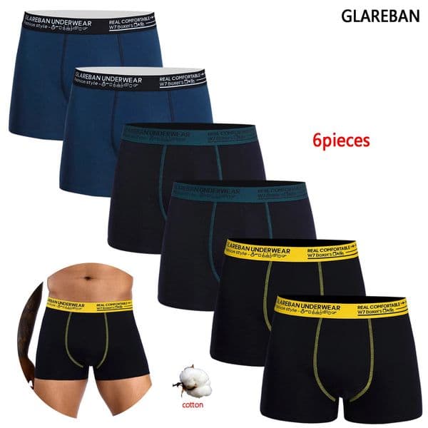 6pcs Pack Boxer Fashion Style Men Panties Cotton Underwear Male And Underpants For Homme y Set Shorts Box Slips 251110BJ