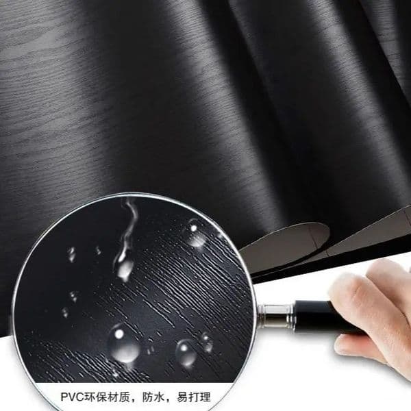black wood matt furniture stickers boeing film pvc adhesive paper back vinyl wallpaper cabinet fiber 251107