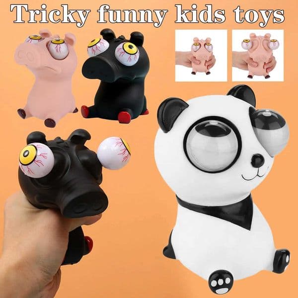New Arrival Creative Boost Pig Eyes Pop up Squeezing Toy Adult Animal Toy Zombie Doll Cunning Anti Pressure Squeezing Toy Stress Relieving Toy T250410