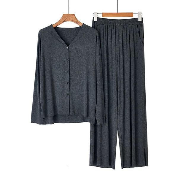 Winter Women 2 Pieces Home Suit 2025 Spring Autumn Long Sleeve Pajama Sets Loose Soft Cardigan Sleepwear Loungewear Clothes 251105