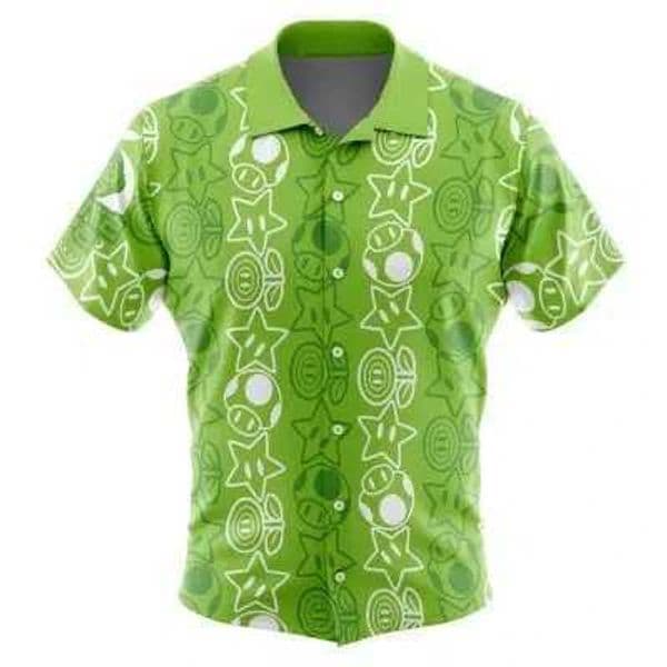 Holiday Getup Luigi Bros Button Up Hawaiian Shirt Mens Japanese Casual Shirt Summer Parenting CHIldrens Clothing X250410