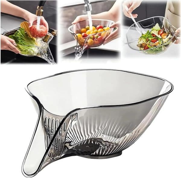 Multifunctional Drain Basket WetDry Separation Sink Colander With NoSlip n Fruit Cleaning Bowl Strainer Container 251107
