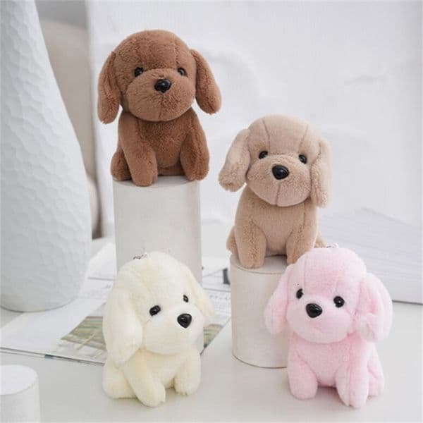 1PCS Cartoon Cute Puppy Dog Plush Toys For Girls Gifts Stuffed Pendant Small Mini Teddy Dog Doll Ragdoll Bag Ornament 12CM 251104BJ