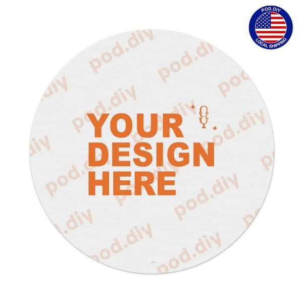 POD.DIY Customized Round Decorative Aluminum Plaques Personalized Round Paintings Home Decoration Wall Hanging Signs