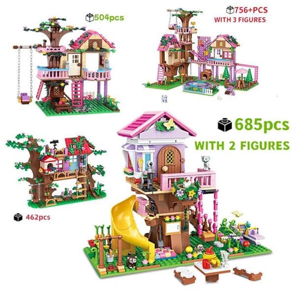 3D Architecture Building Set Forest Animal Villa Creative MOC DIY Blocks Street View Model Educational Gift For Children X251110