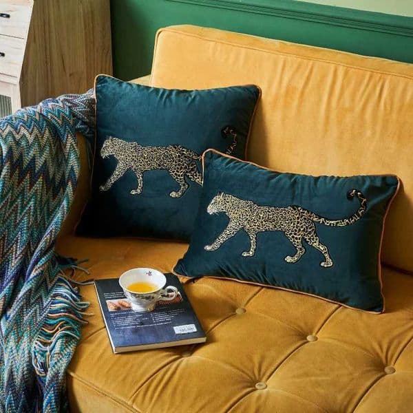 Embroidered Cushion Cover Cotton 45x45cm Animal Style Ornamental Pillow Case For Living Room Luxury Home Decor Y251110