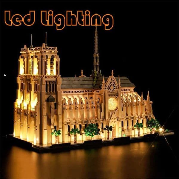 Lighting Led Kit For 21061 The Arts And Crafts Notre-Dame de Paris Not Include Building BlockOnly Lighting Set X251110