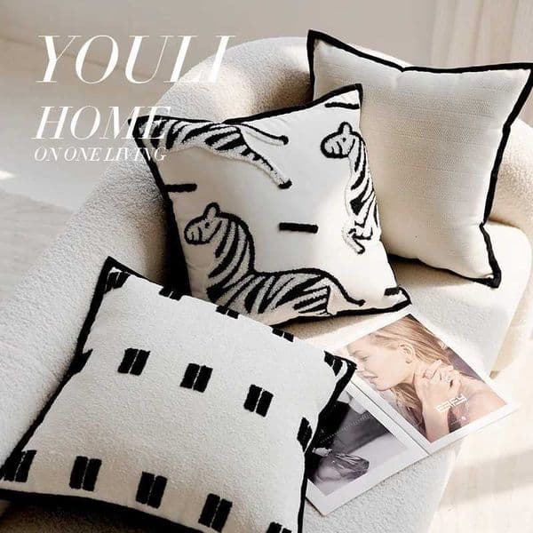Pillow Case Medieval Light Luxury Zebra Animal Pillow Cover Cushion French Pillow Bed and Breakfast Living Room Sofa Simple Y251110