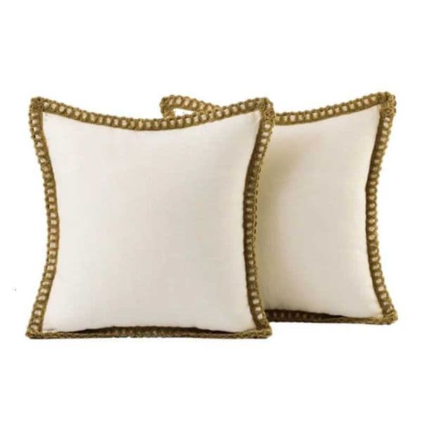 Pillow Case 1/2PCS 30X50cm 45x45cm 50x50cm Throw Pillow Covers Burlap Linen Trimmed Tailored Hemp Edge Cushion Cover Farmhouse Pillowcases Y251110