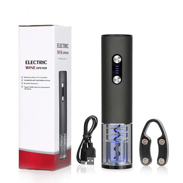 Electric Wine Bottle Opener Rechargeable Electric Wine Corkscrew Automatic Wine Opener with Foil Cutter 251110BJ