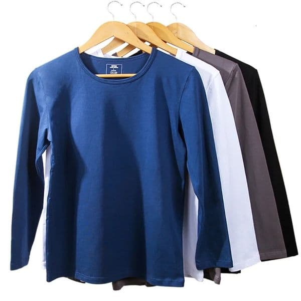 1pc Mens lightweight pajama top pure cotton loosefit long sleeve casual loungewear for autumnwinter 251110BJ
