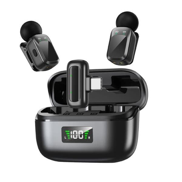 Mini Wireless Lavalier Lapel Microphone for iPhone for Android Type-C professional Phone Mic for Live Broadcast Video Vlog