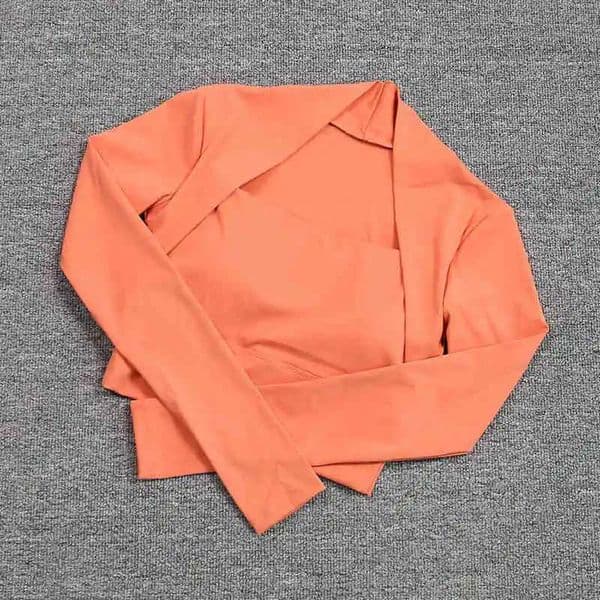 Newly arrived yoga sportswear long sleeved crops top-notch exercise running top fitness fast drying gym short slimming yoga top-notchXJ250410
