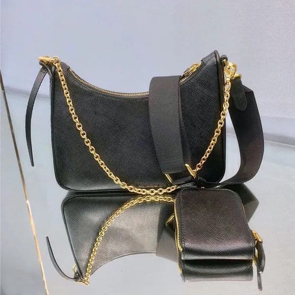 Genuine Leather Handbag Crossbody Shoulder For Women Fashion Bags Lady Chains Handbags Cowhide Hobo 45678218 Chain Purse Messenger Bag