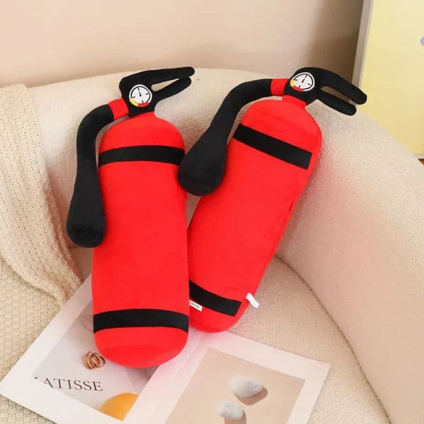 49cm Stuffed Fire Extinguisher Plush Pillow Stuffed Emergency Rescue Firefighter Boys Gift 251110BJ