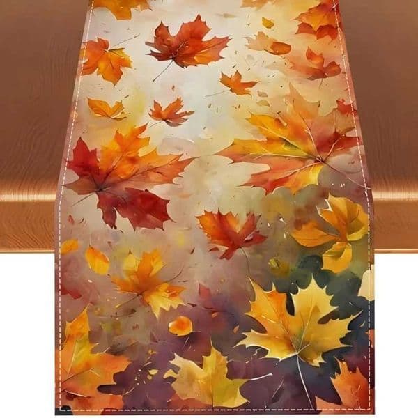 VIKAMA Maple Leaf Autumn Table Runner Autumn Thanksgiving Harvest Festival Farmhouse Decor He Kitchen Decor H251110