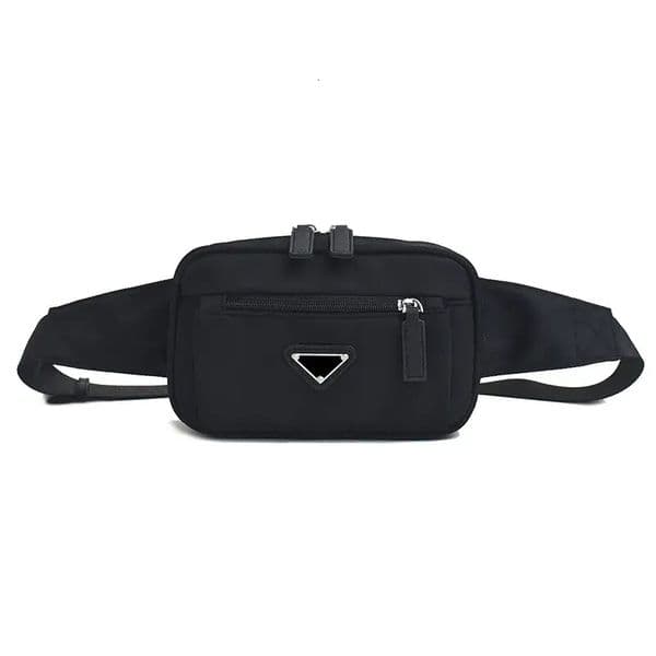 Brand Designer Black Re-Nylon Belt Bag For Men Women, Designer Waist Bumbag 45678218 Fannypack Crossbody Chest Bags Yali015
