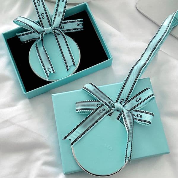 Designer Blue Car Pendant Solid Long lasting Fragrance Disperser Home, Bathroom, Bedroom Aromatherapy Ribbon with Gift Box