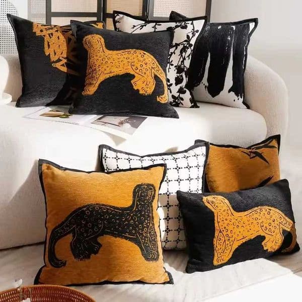 30X50/45X45CM Nordic Style Throw Pillow Cover Retro Luxury Fashion Stamping Waist Cushion Cover Decor Home Decorative Pillowcase Y251110