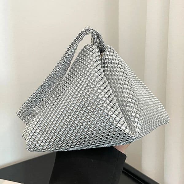 Glitter Shoulder Bag Handbag Elegant Women Lady Fashionable Shoulder Handbag Zipper Closure Large Capacity Everyday Shoulder Bag 251107